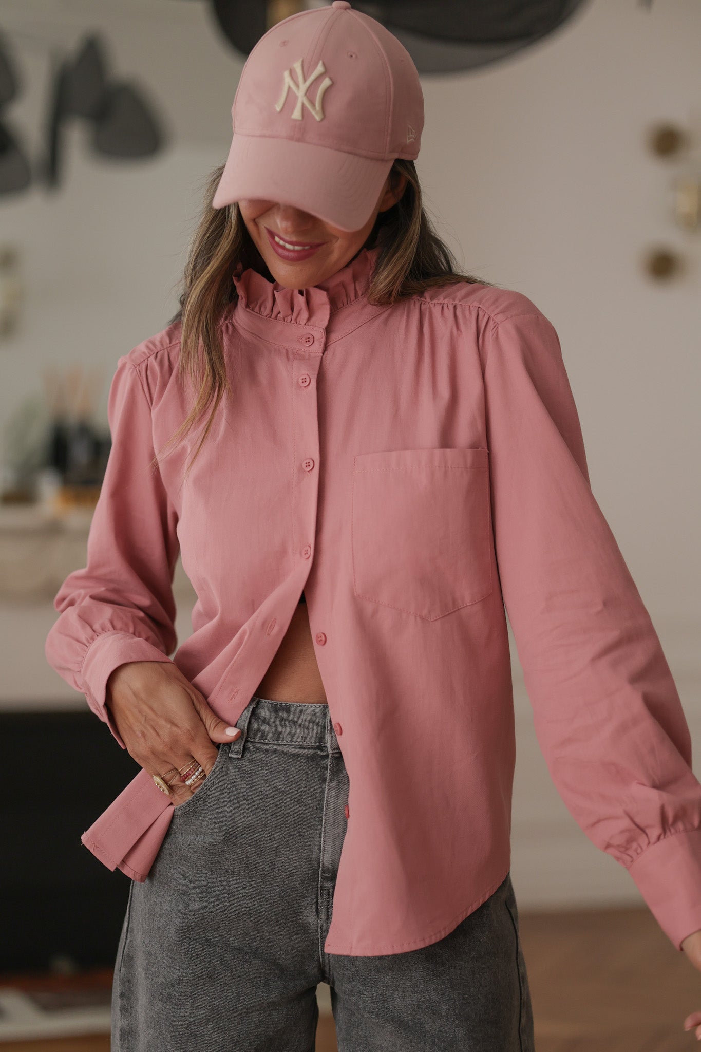 Chemise Mila rose