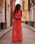 Robe Laly rose et orange