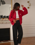 Veste polaire Gia rouge rubis