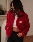 Veste polaire Gia rouge rubis