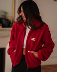 Veste polaire Gia rouge rubis