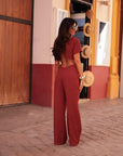 Combi-pantalon Ysé terracotta