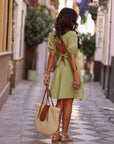 Robe Célinda courte verte