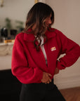 Veste polaire Gia rouge rubis