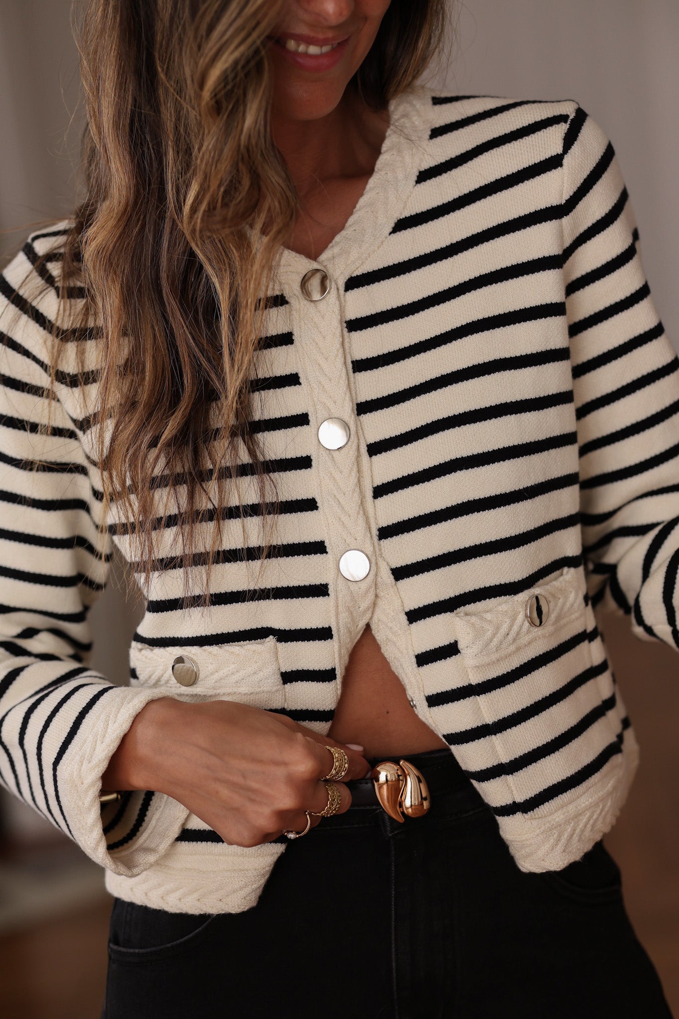Gilet Garance marinière