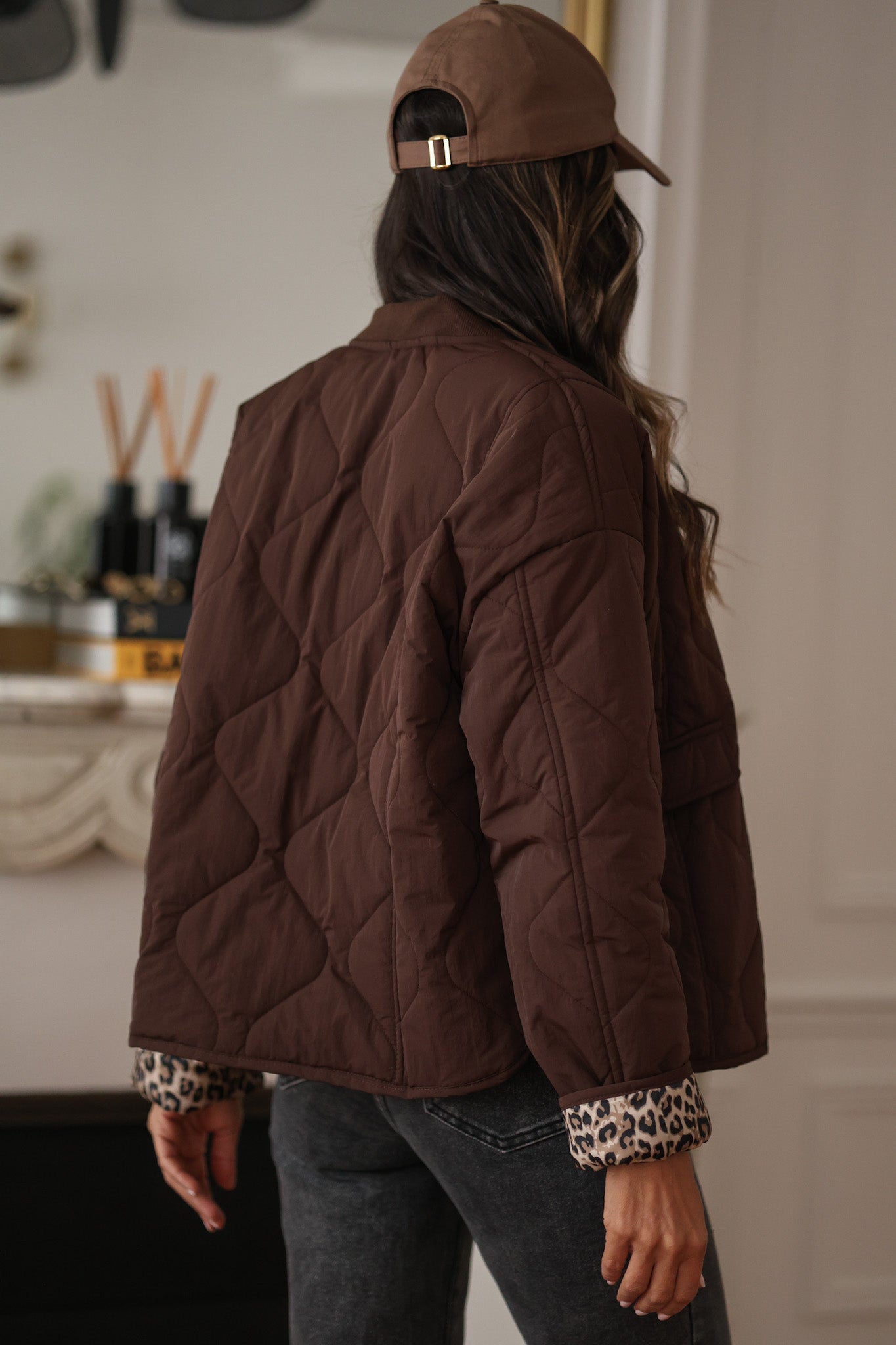 Veste May matelassée marron