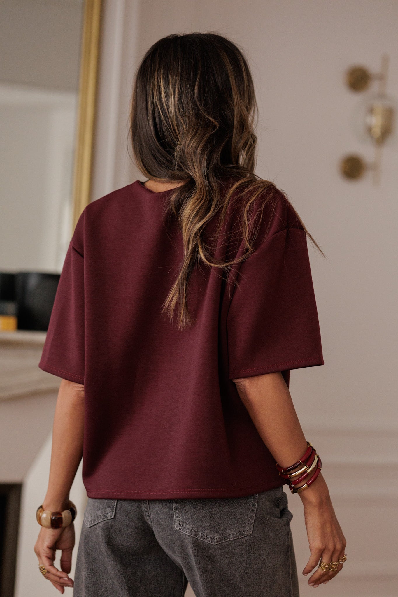 Tee-shirt Charly bordeaux