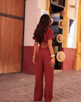 Combi-pantalon Ysé terracotta