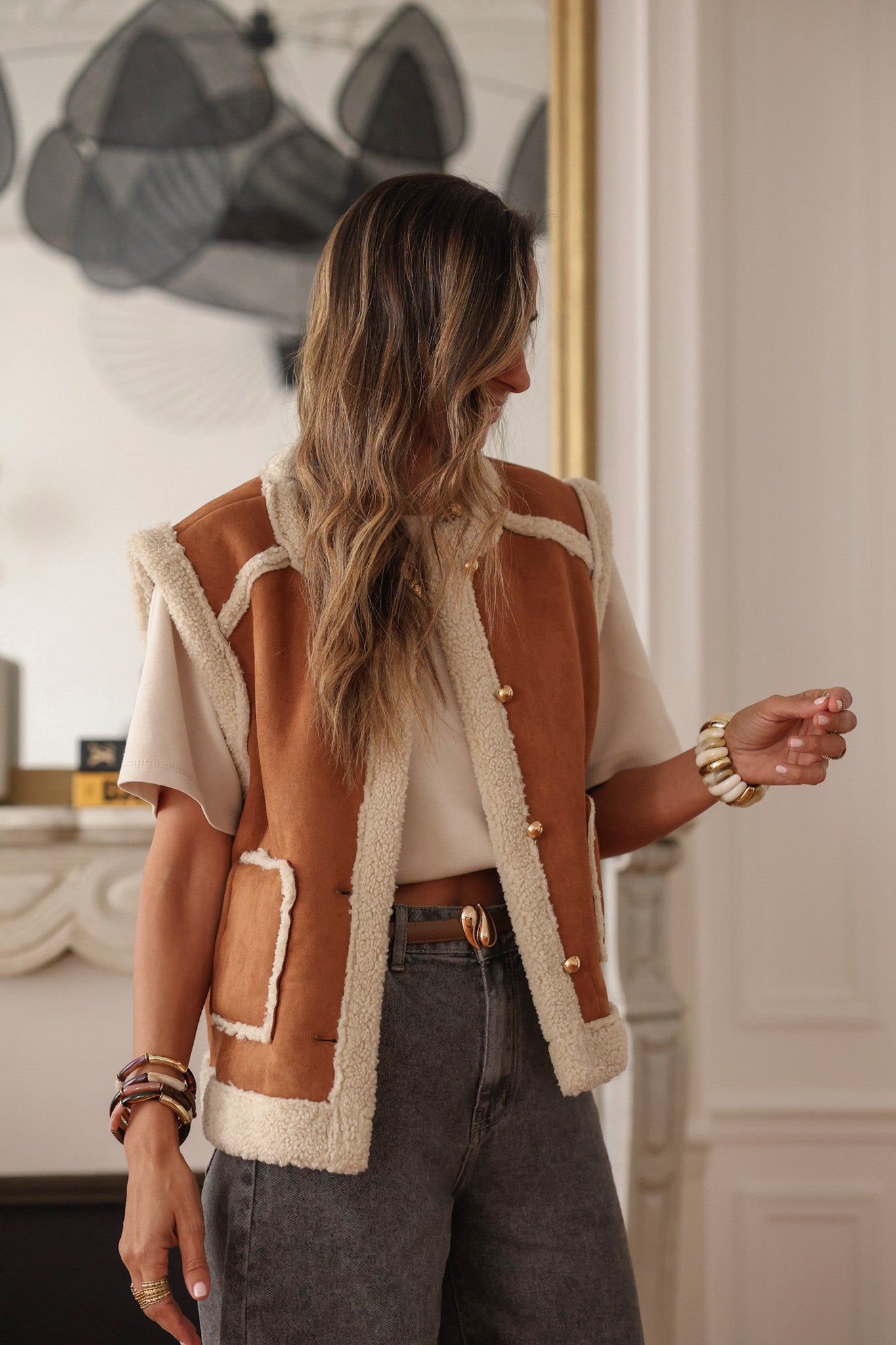 Gilet Hoxton camel