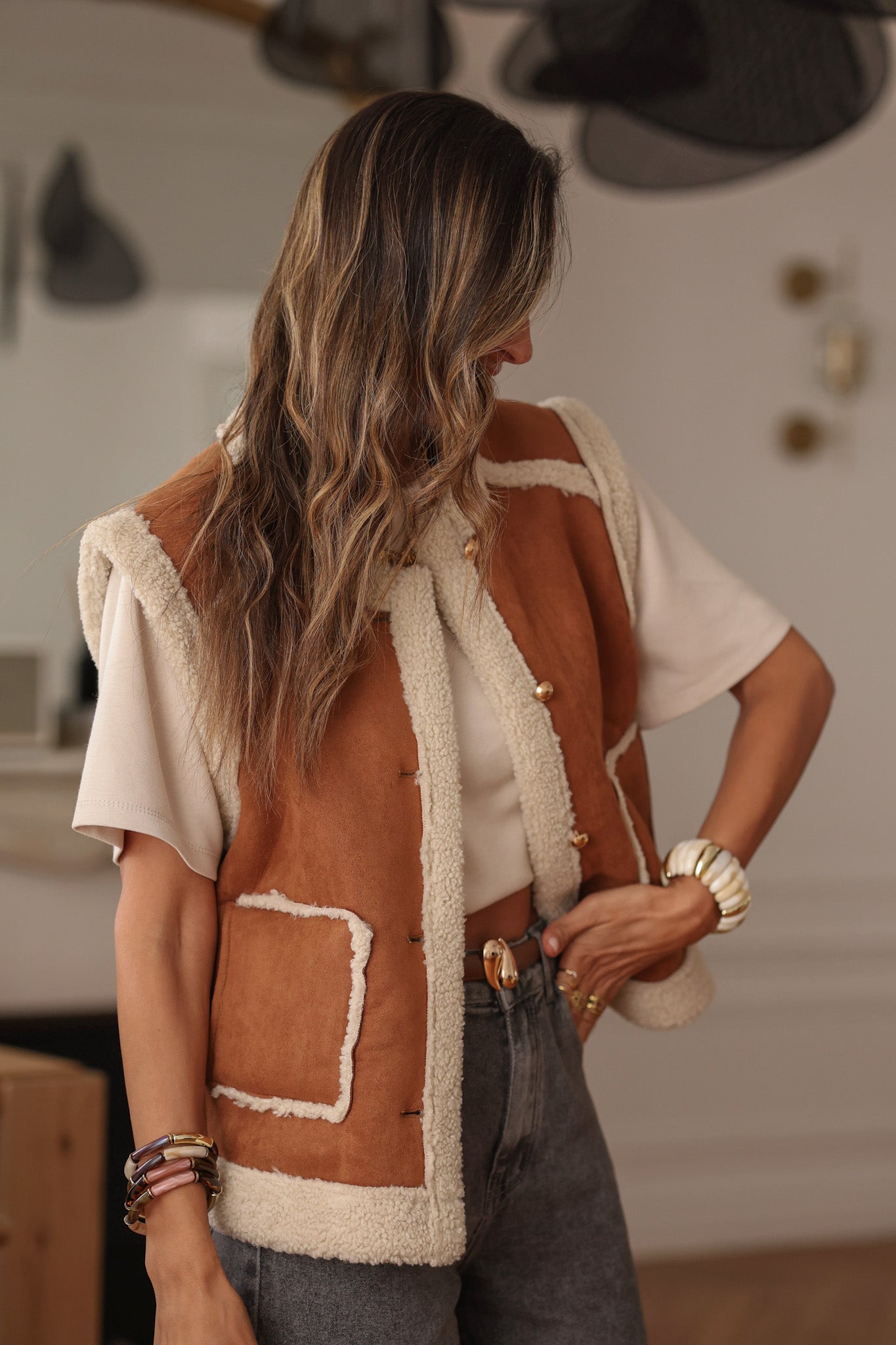 Gilet Hoxton camel