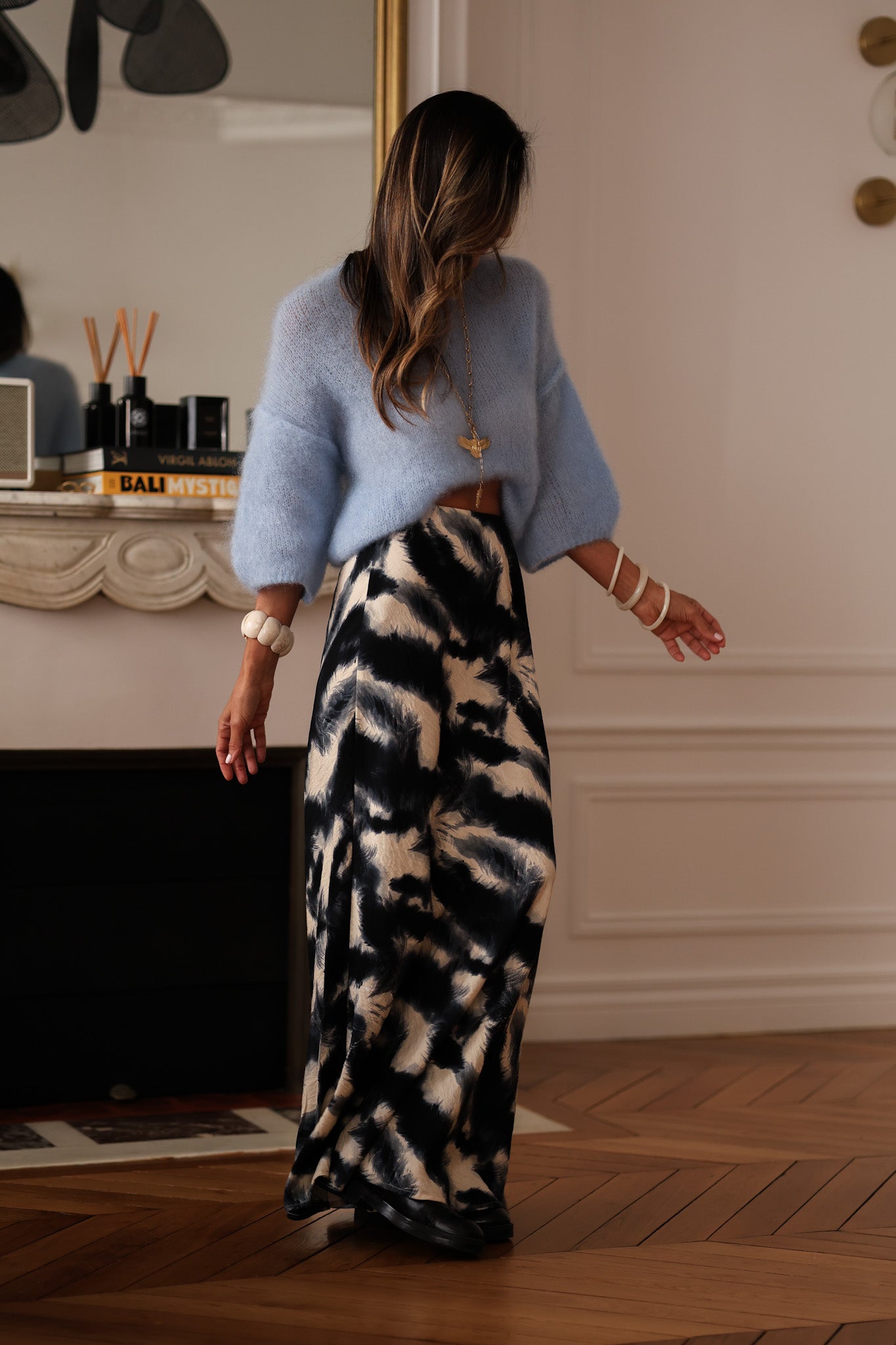 Jupe Célestine bleue