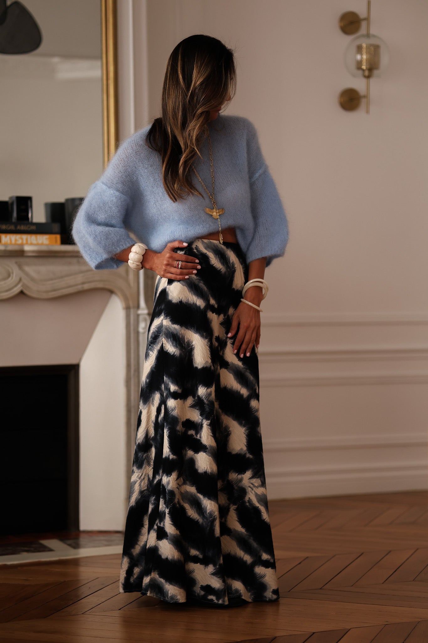 Jupe Célestine bleue