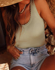 Top Palmyre vert lurex