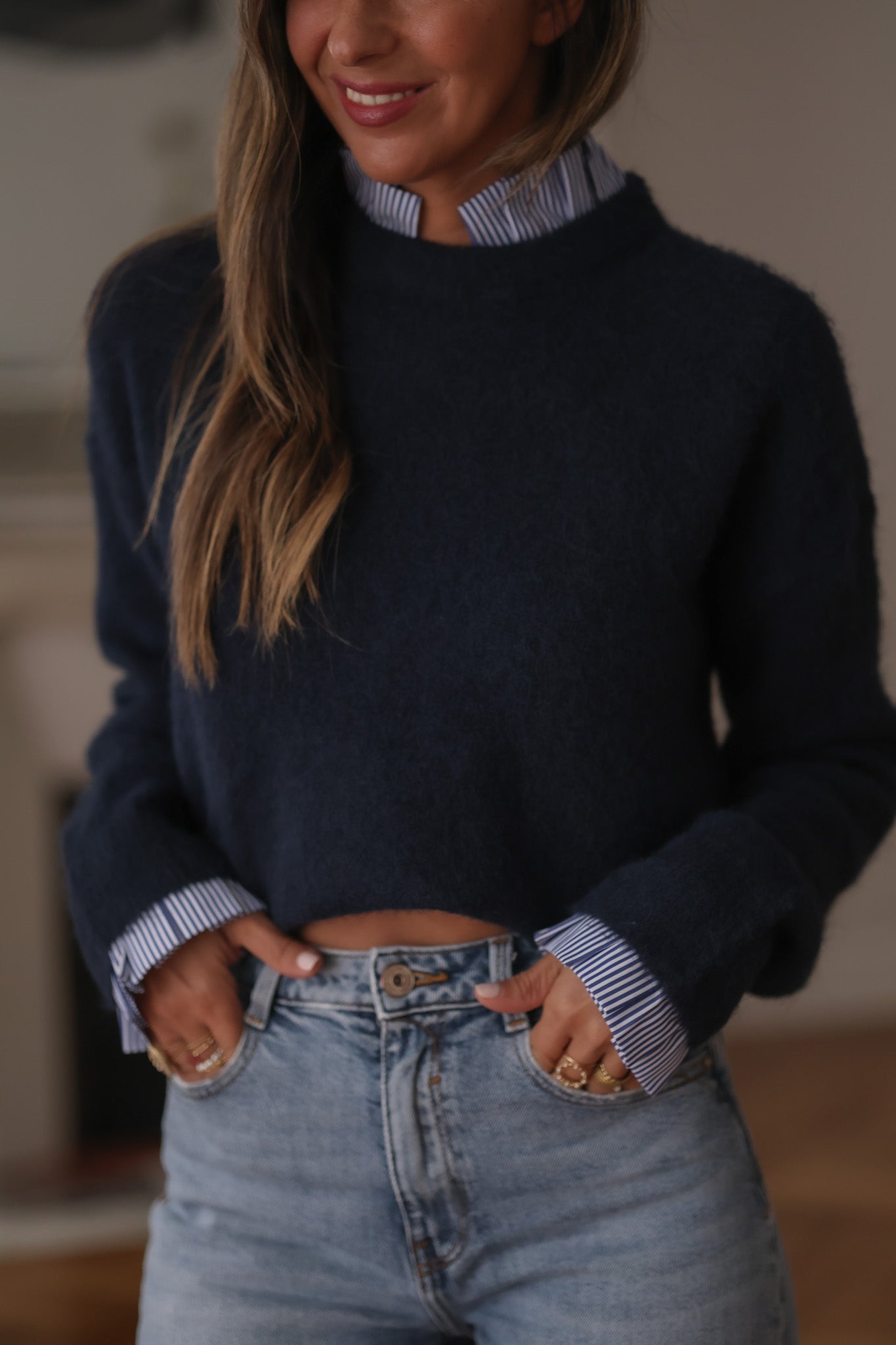 Pull Gaspard bleu marine