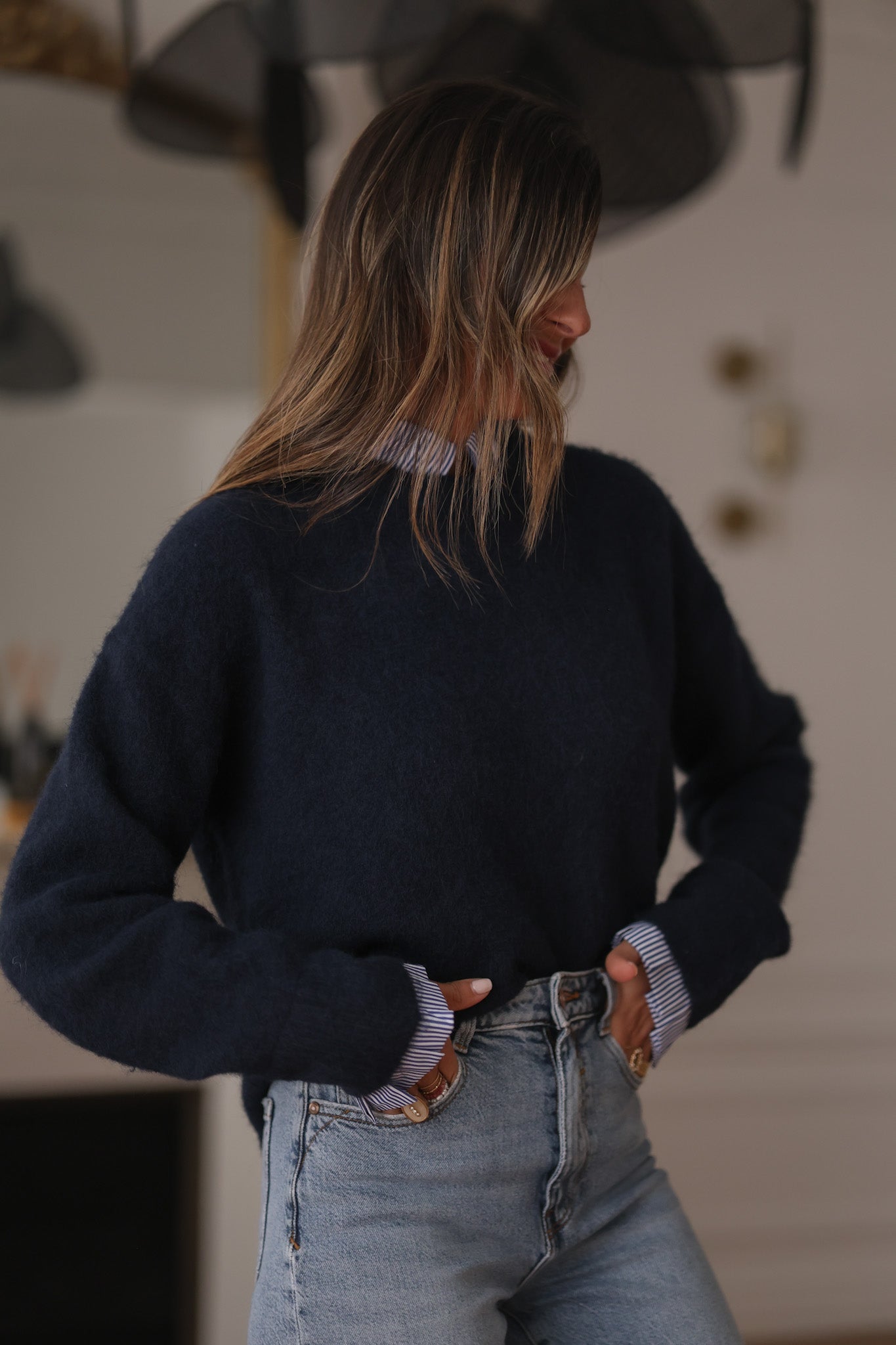 Pull Gaspard bleu marine