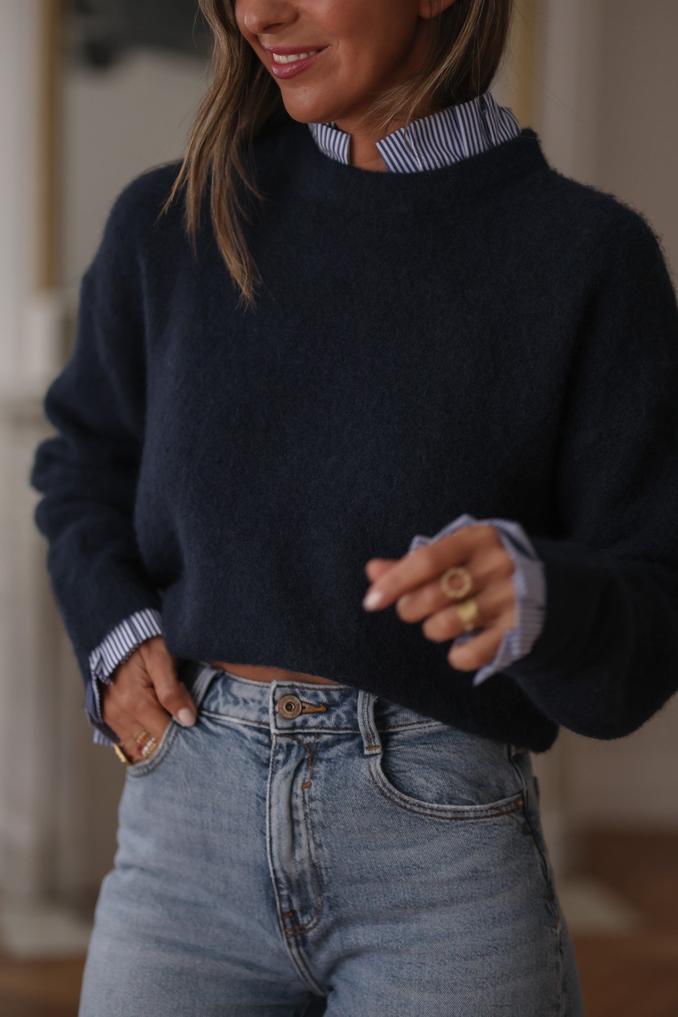 Pull Gaspard bleu marine