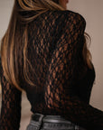 Top Lysandra en dentelle noir