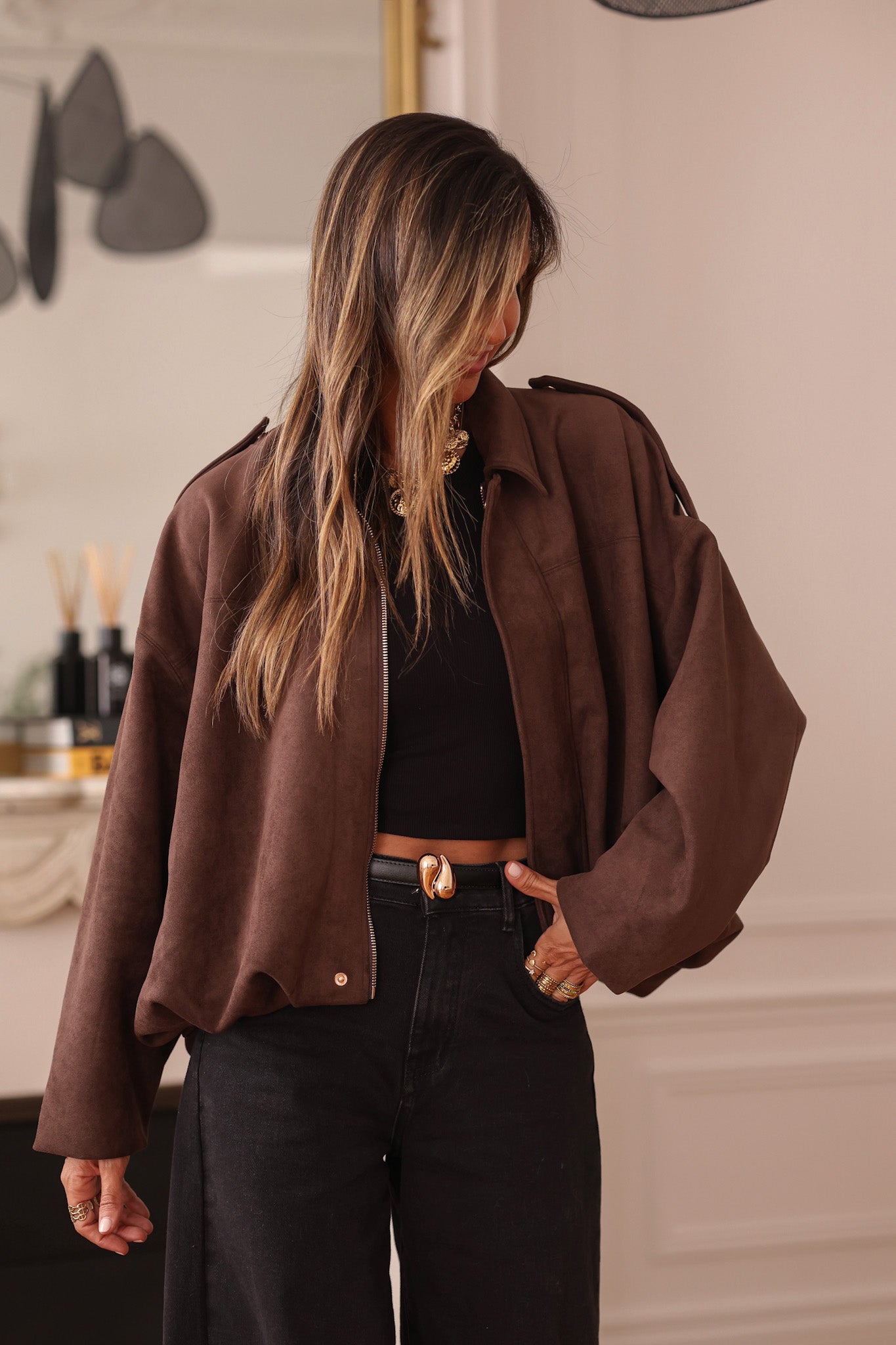 Veste Sierra en Suedine