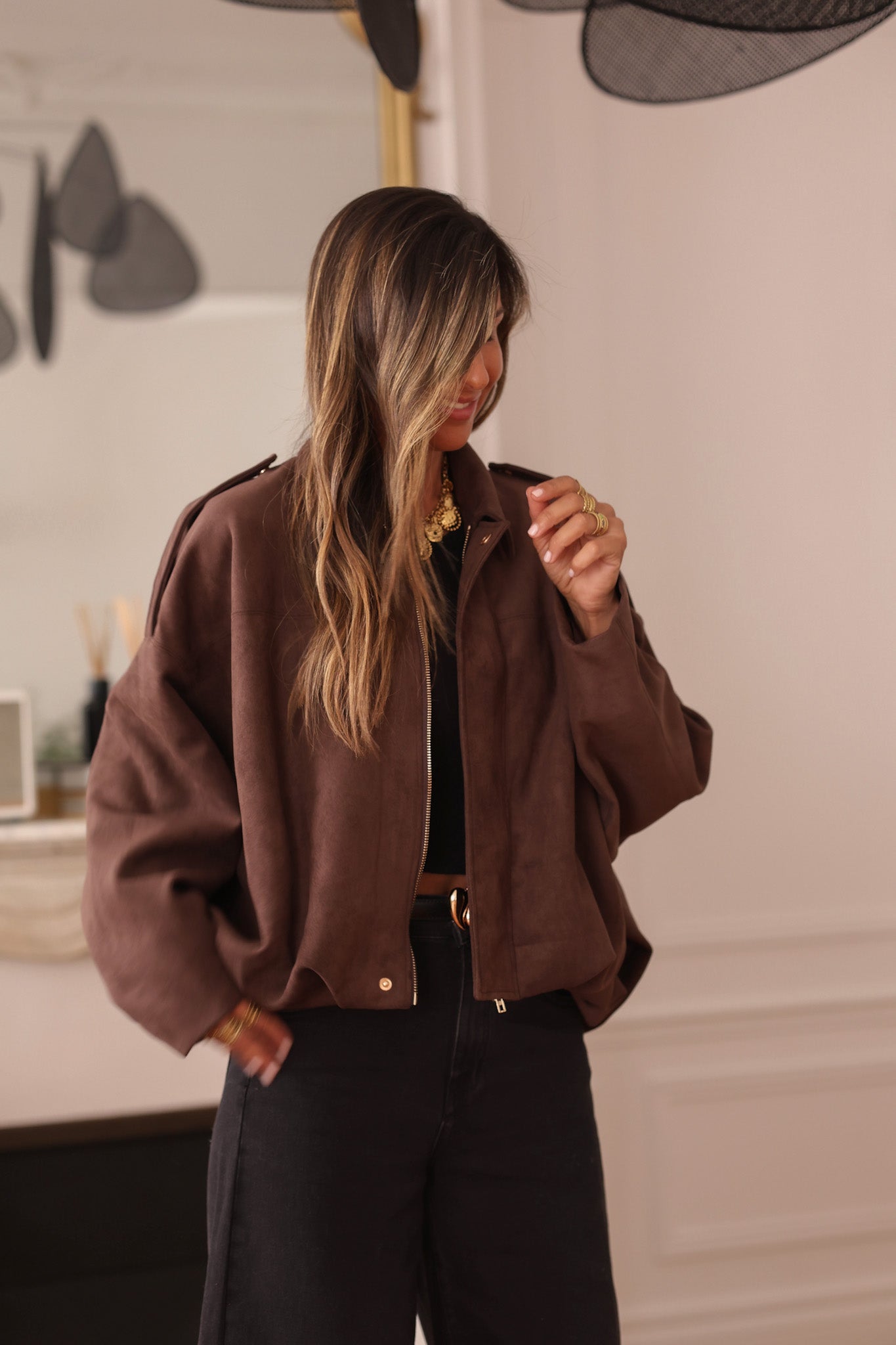 Veste Sierra en Suedine