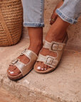 Sandales Charlize plates doré