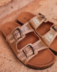 Sandales Charlize plates doré