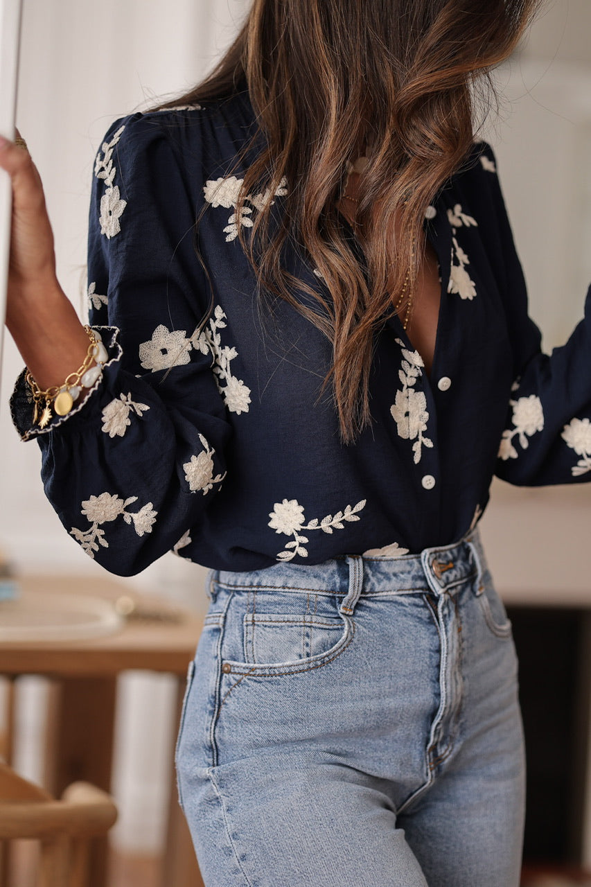 Blouse Ava bleu marine