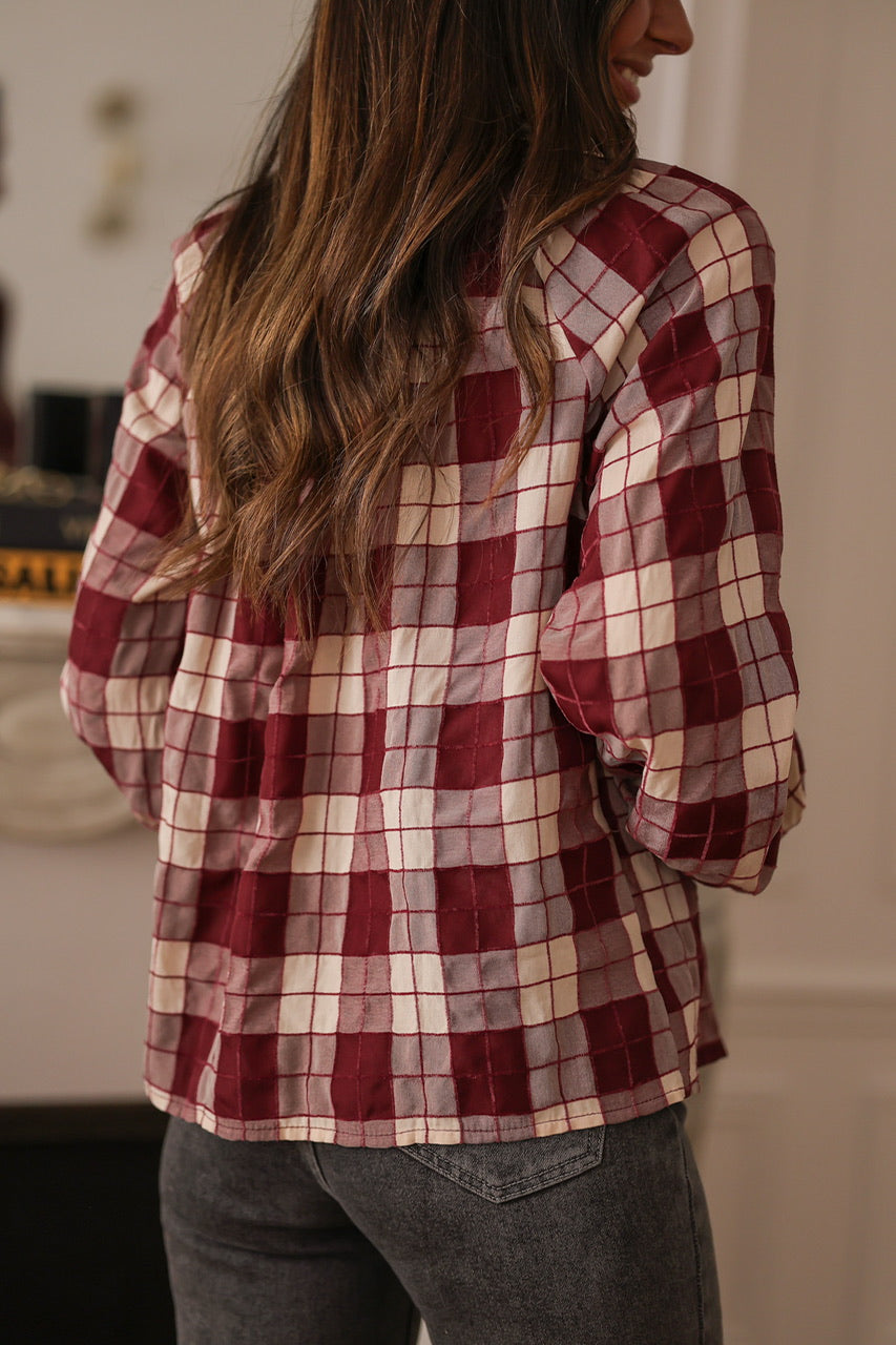 Blouse Célia à carreaux