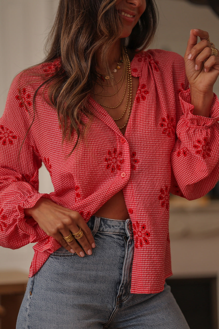 Blouse Erika rouge