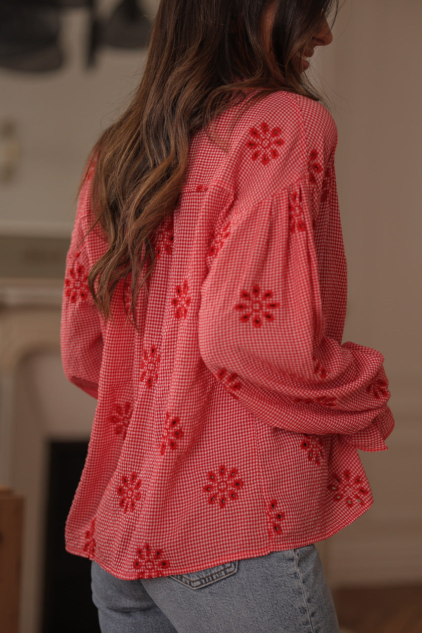 Blouse Erika rouge
