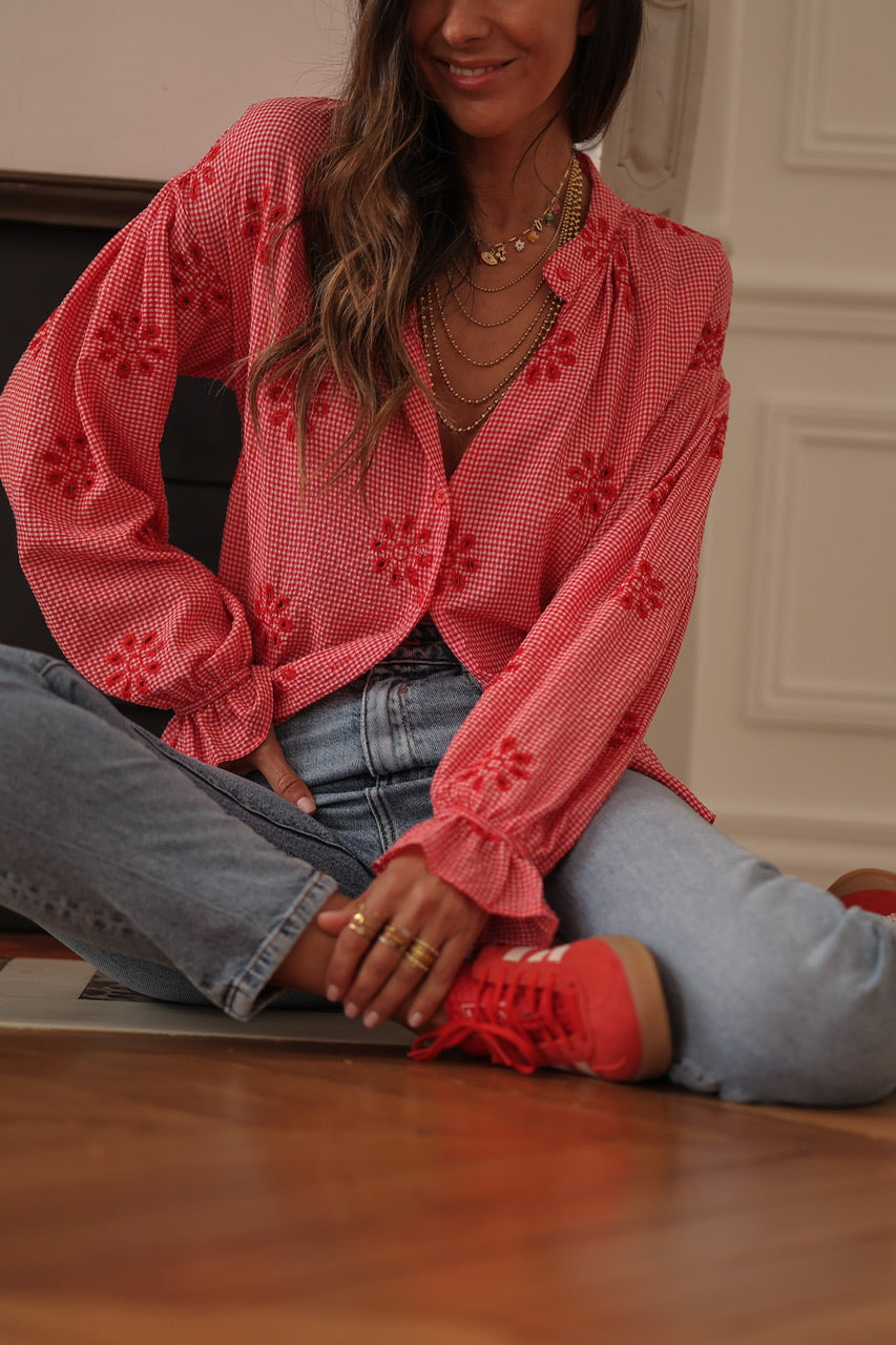 Blouse Erika rouge