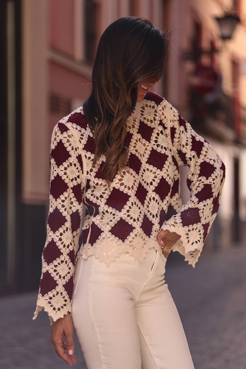 Blouse Gili macramé