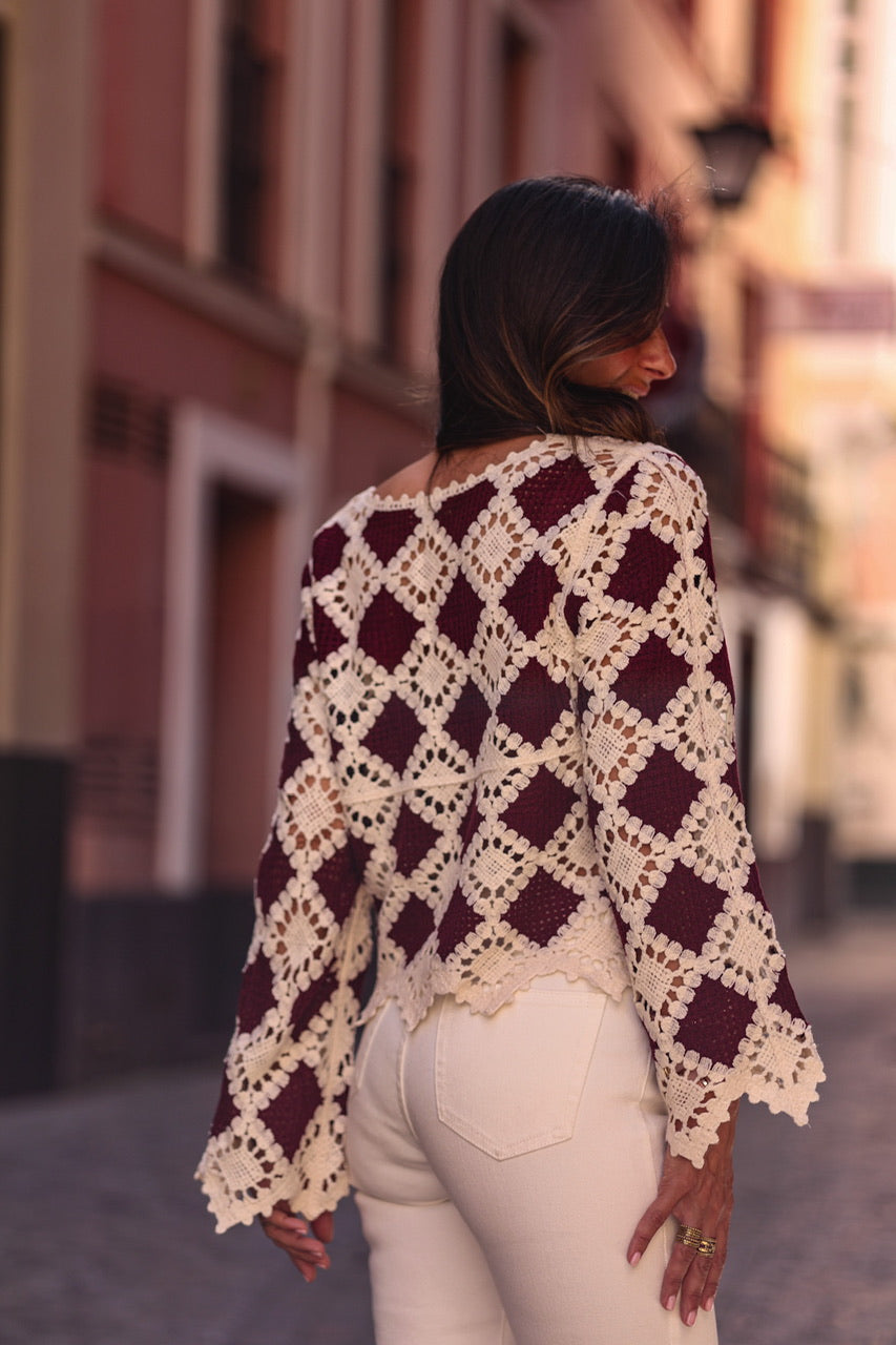 Blouse Gili macramé