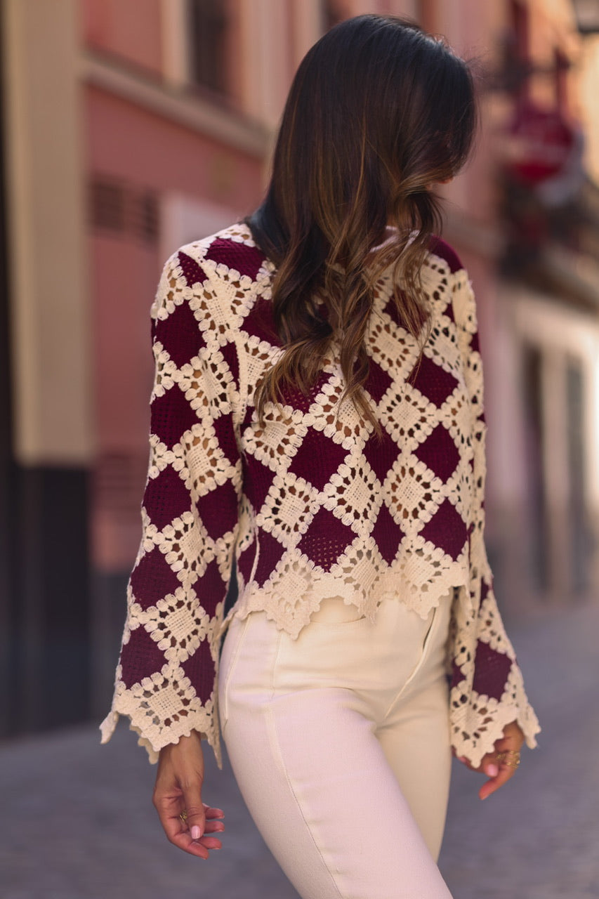 Blouse Gili macramé