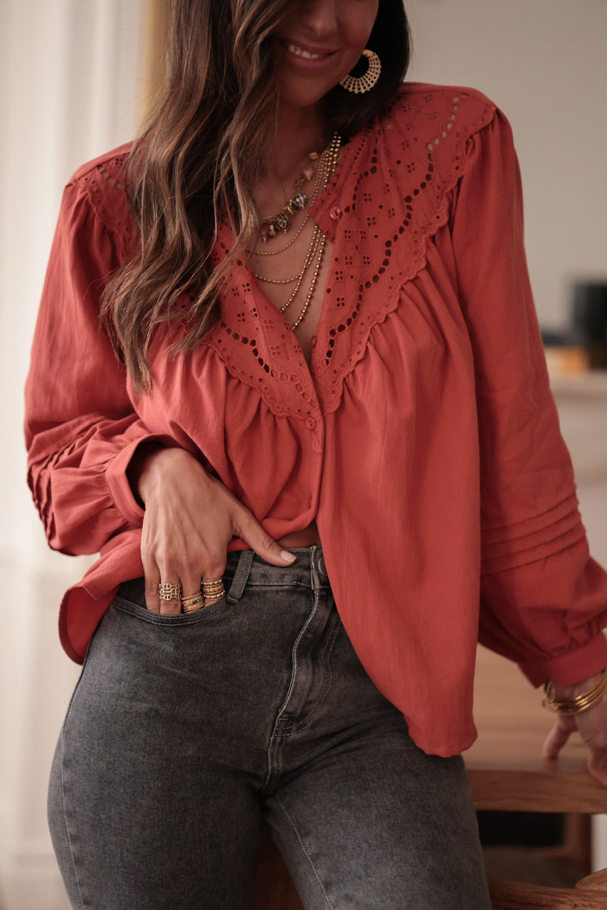 Blouse Izia terracotta