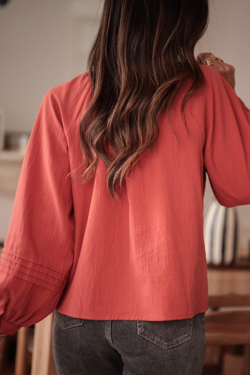 Blouse Izia terracotta