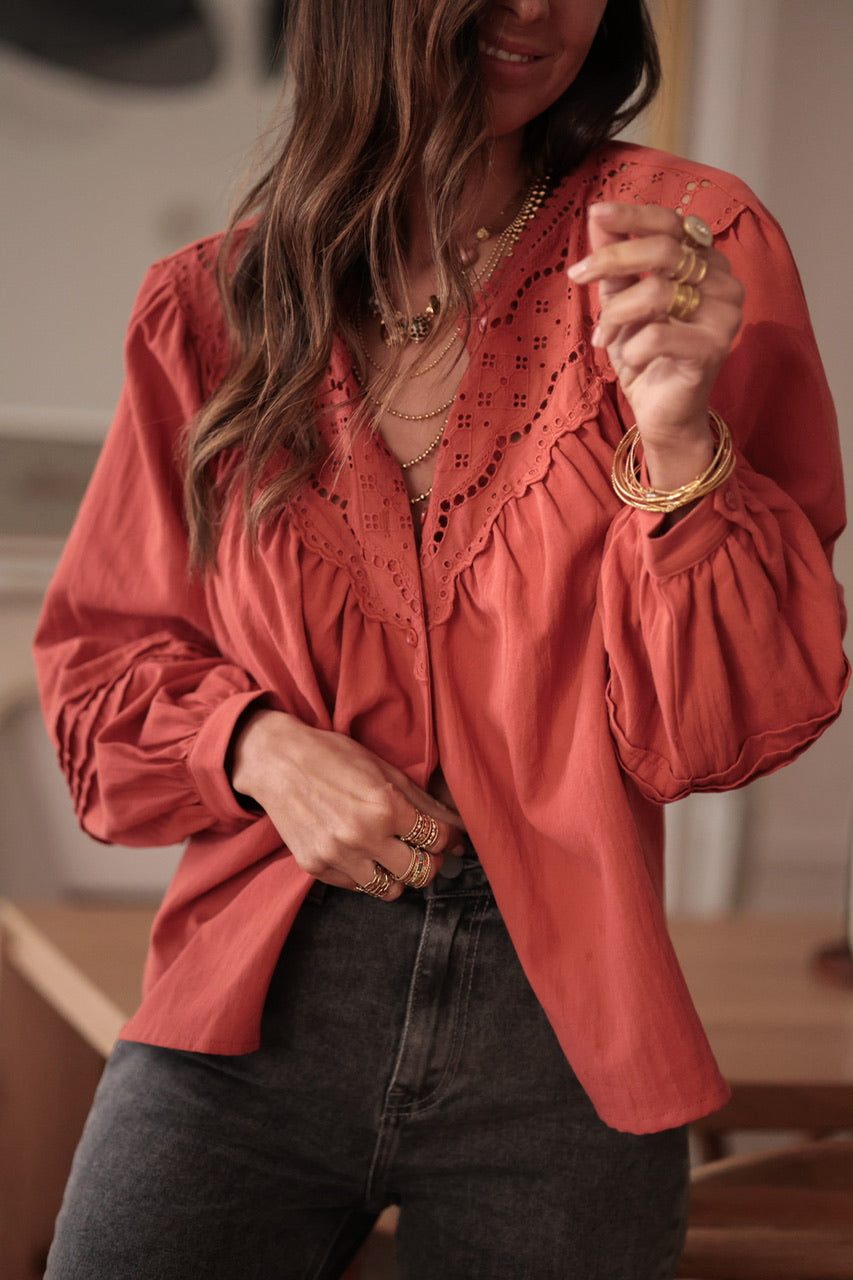 Blouse Izia terracotta