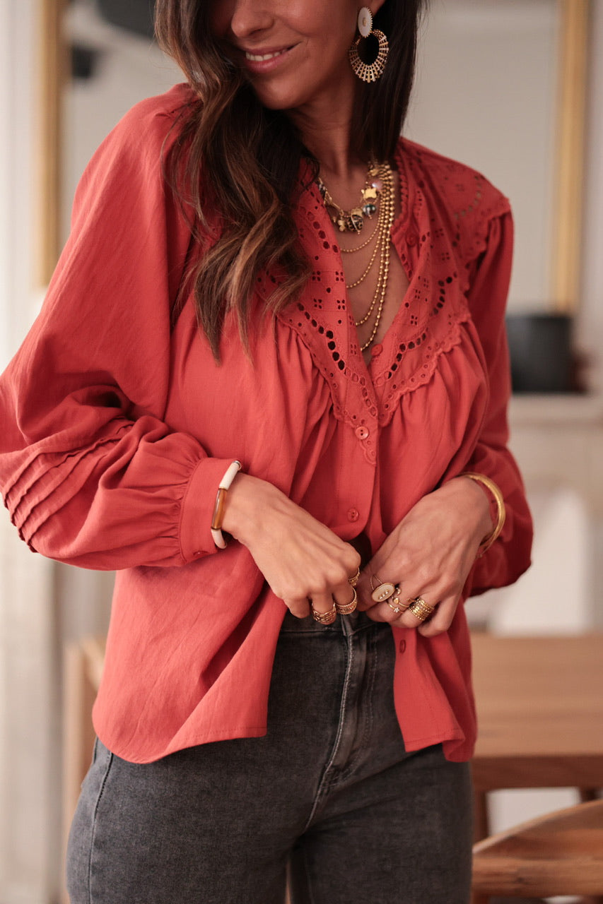 Blouse Izia terracotta