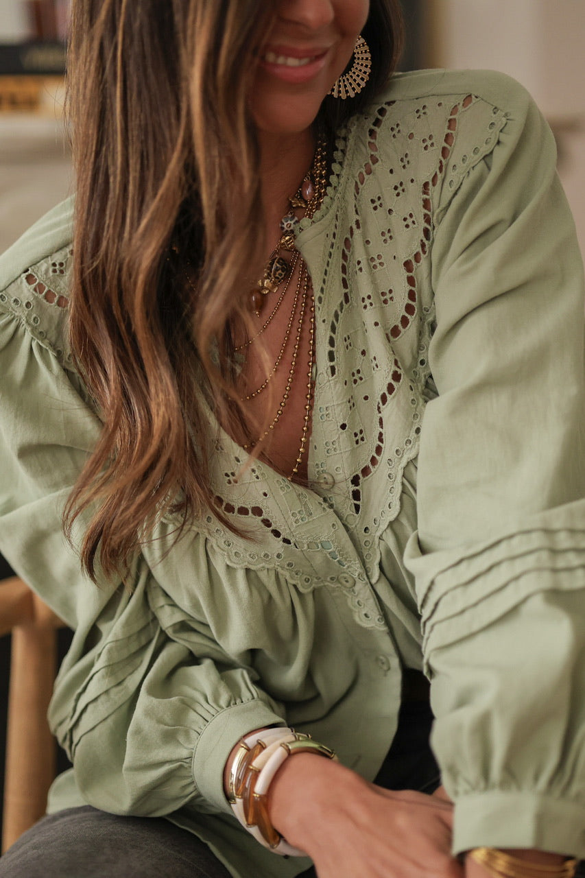 Blouse Izia verte