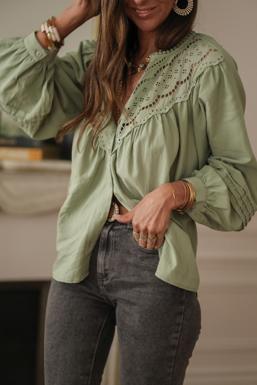 Blouse Izia verte