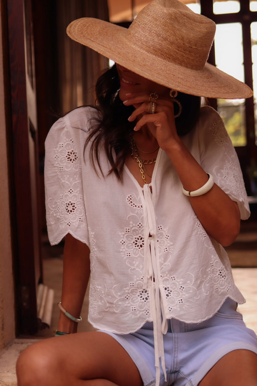Blouse Capri blanche