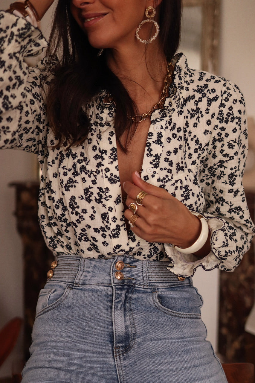 Blouse Ally gaze de coton