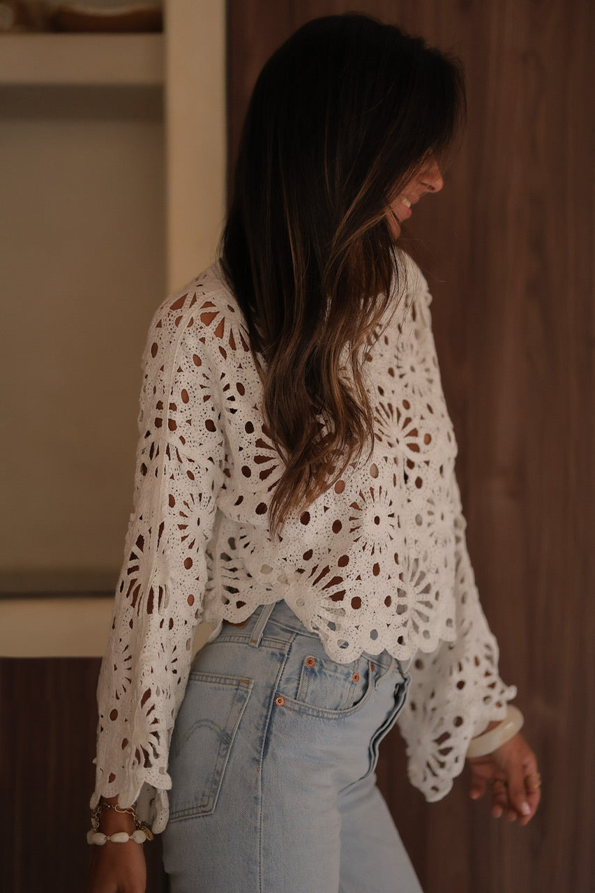 Blouse Sixtine macramé
