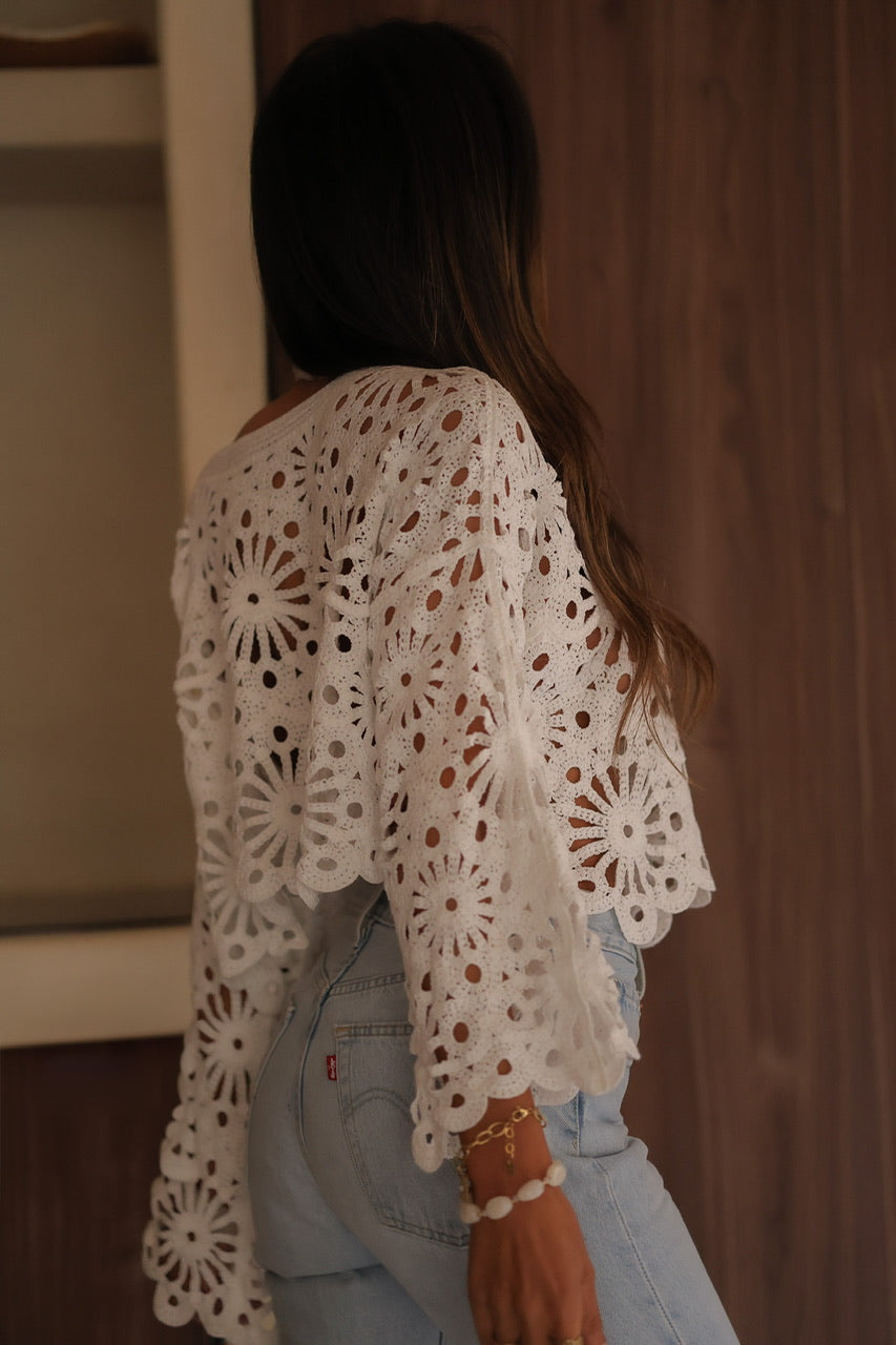 Blouse Sixtine macramé