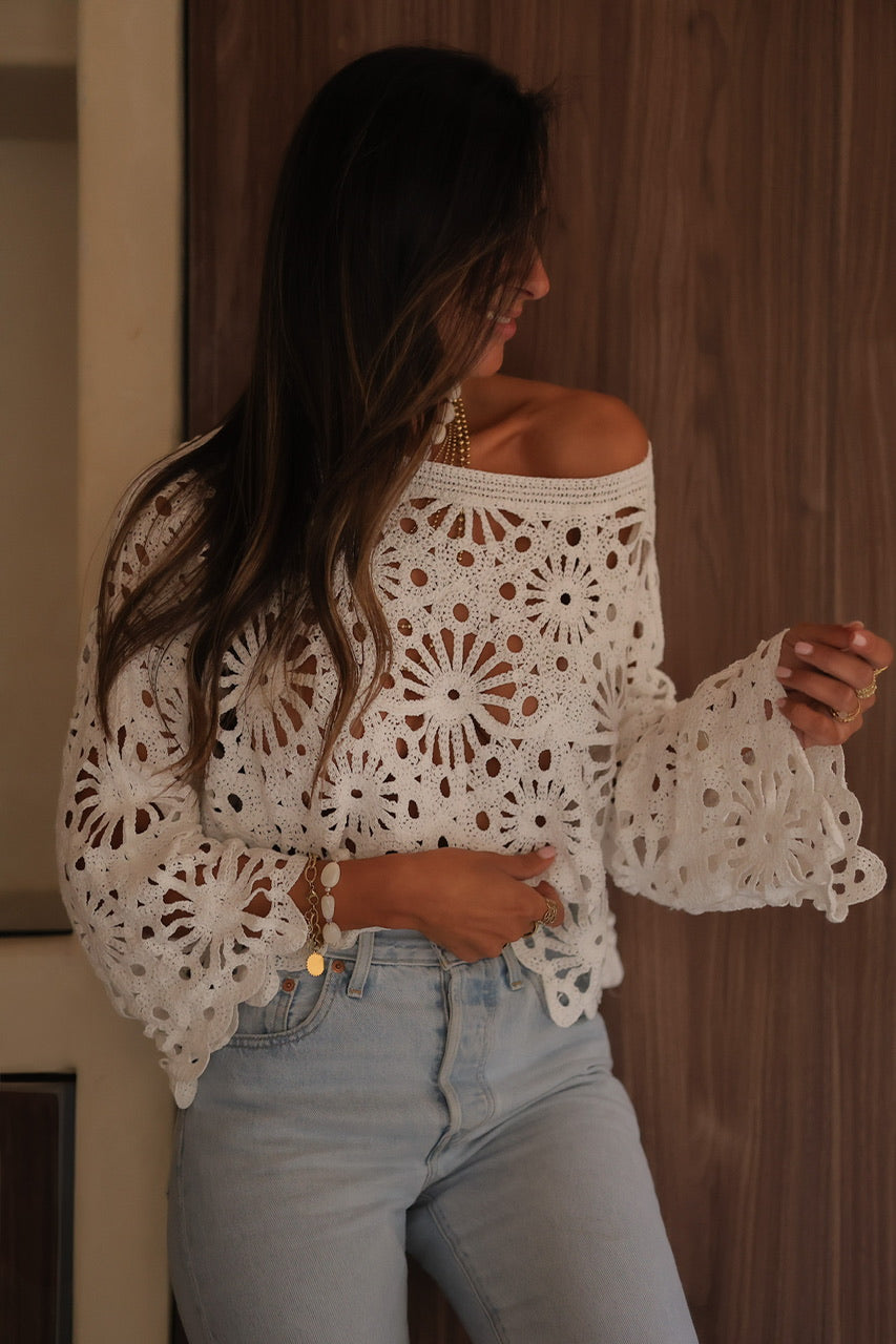 Blouse Sixtine macramé