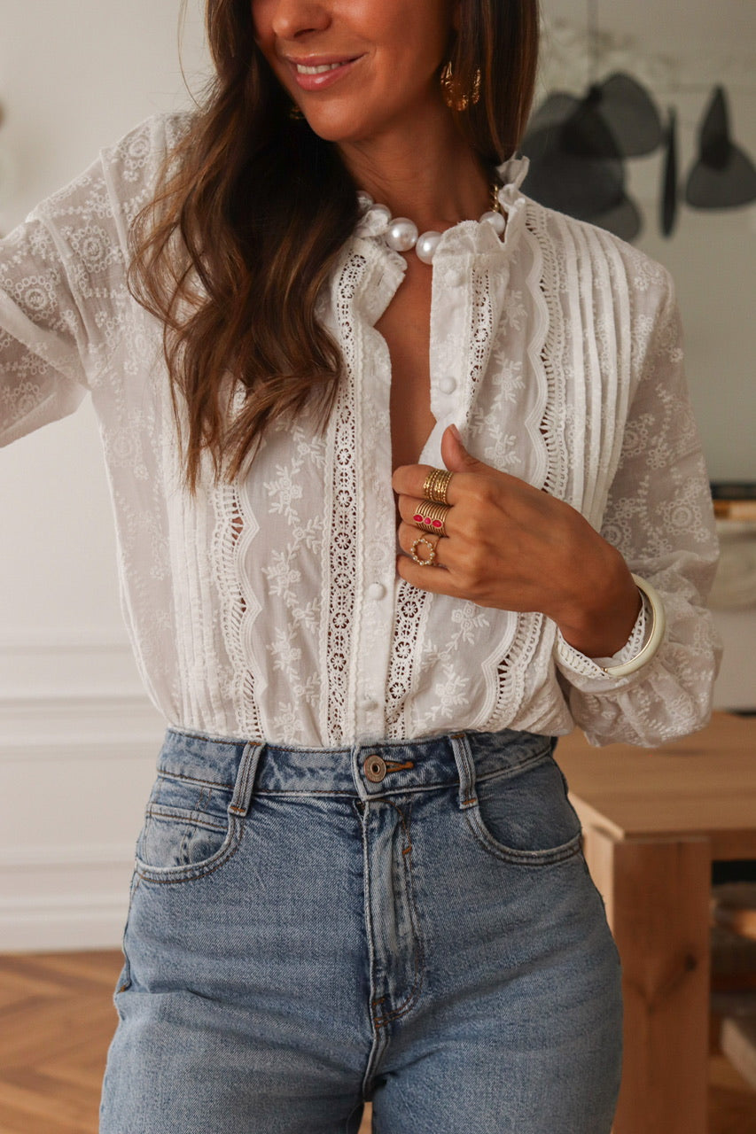 Blouse Terry blanche