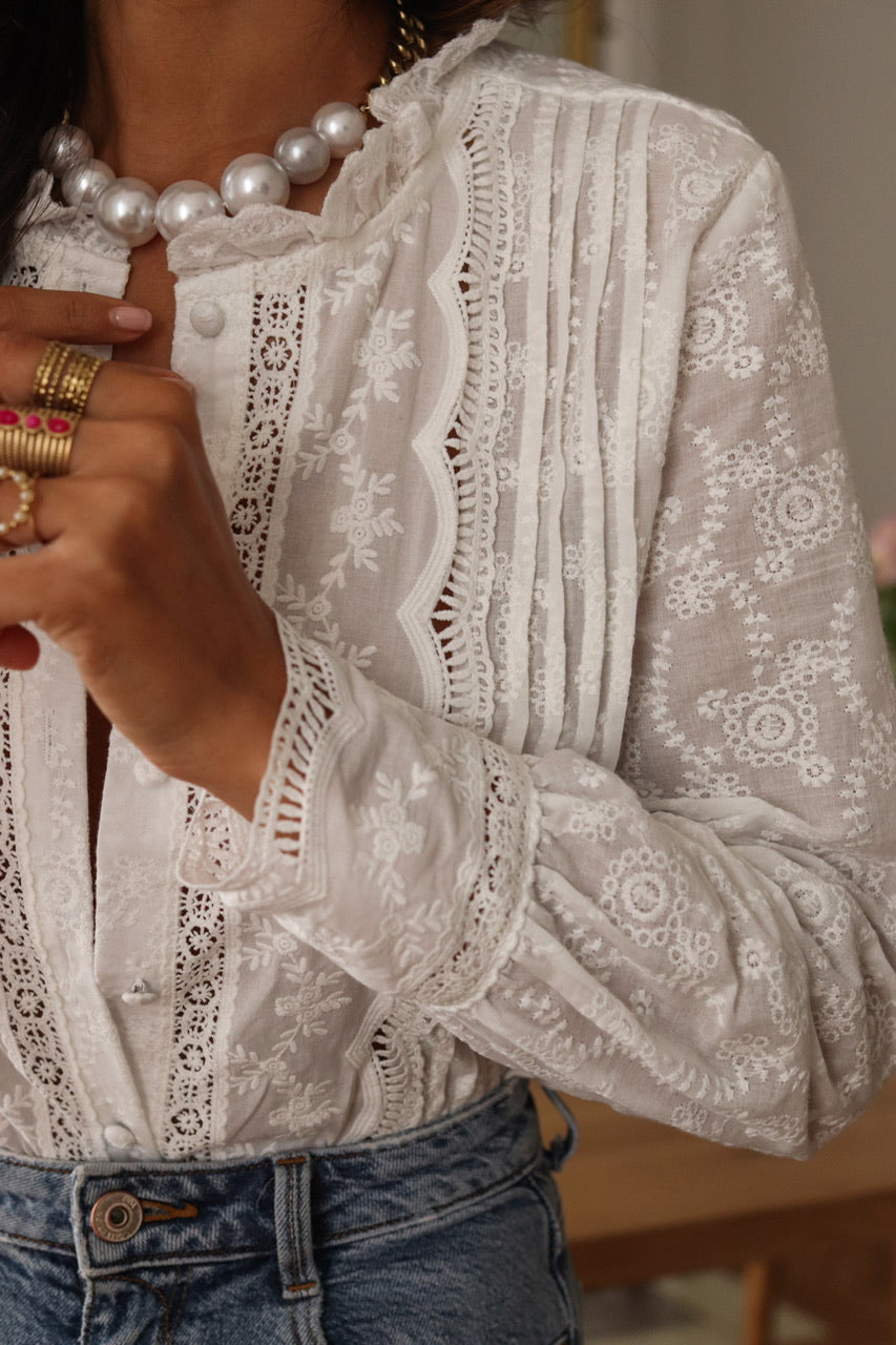 Blouse Terry blanche