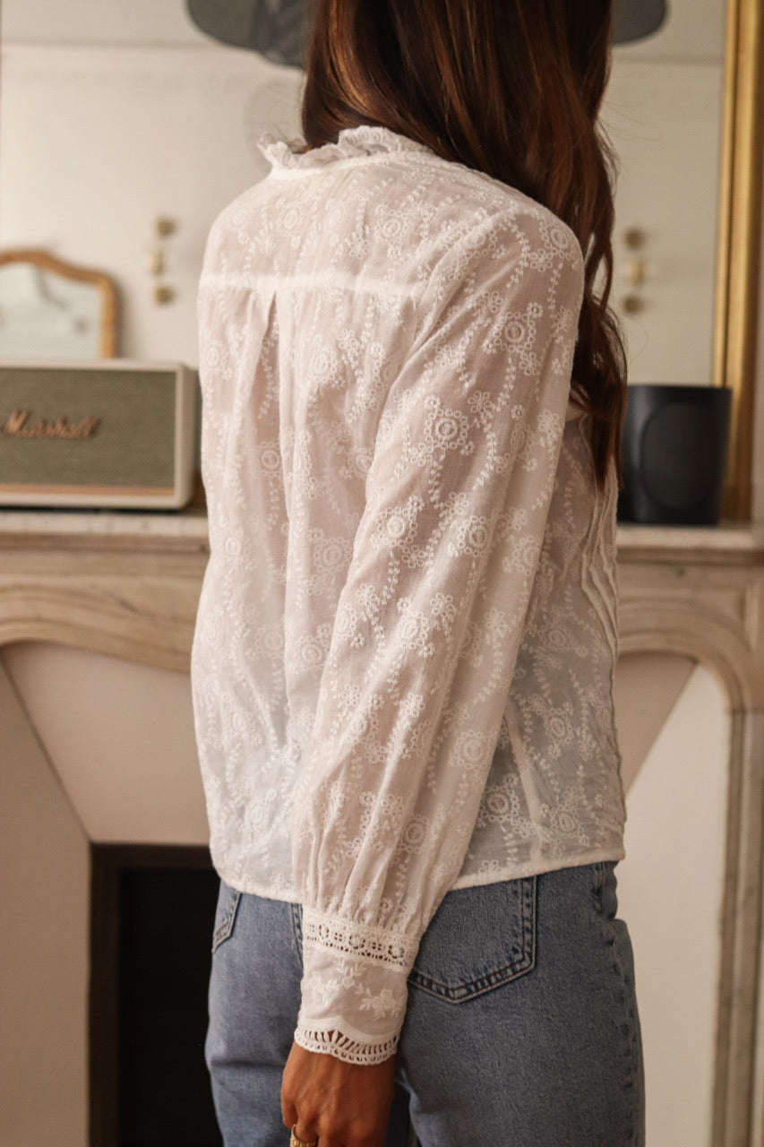 Blouse Terry blanche