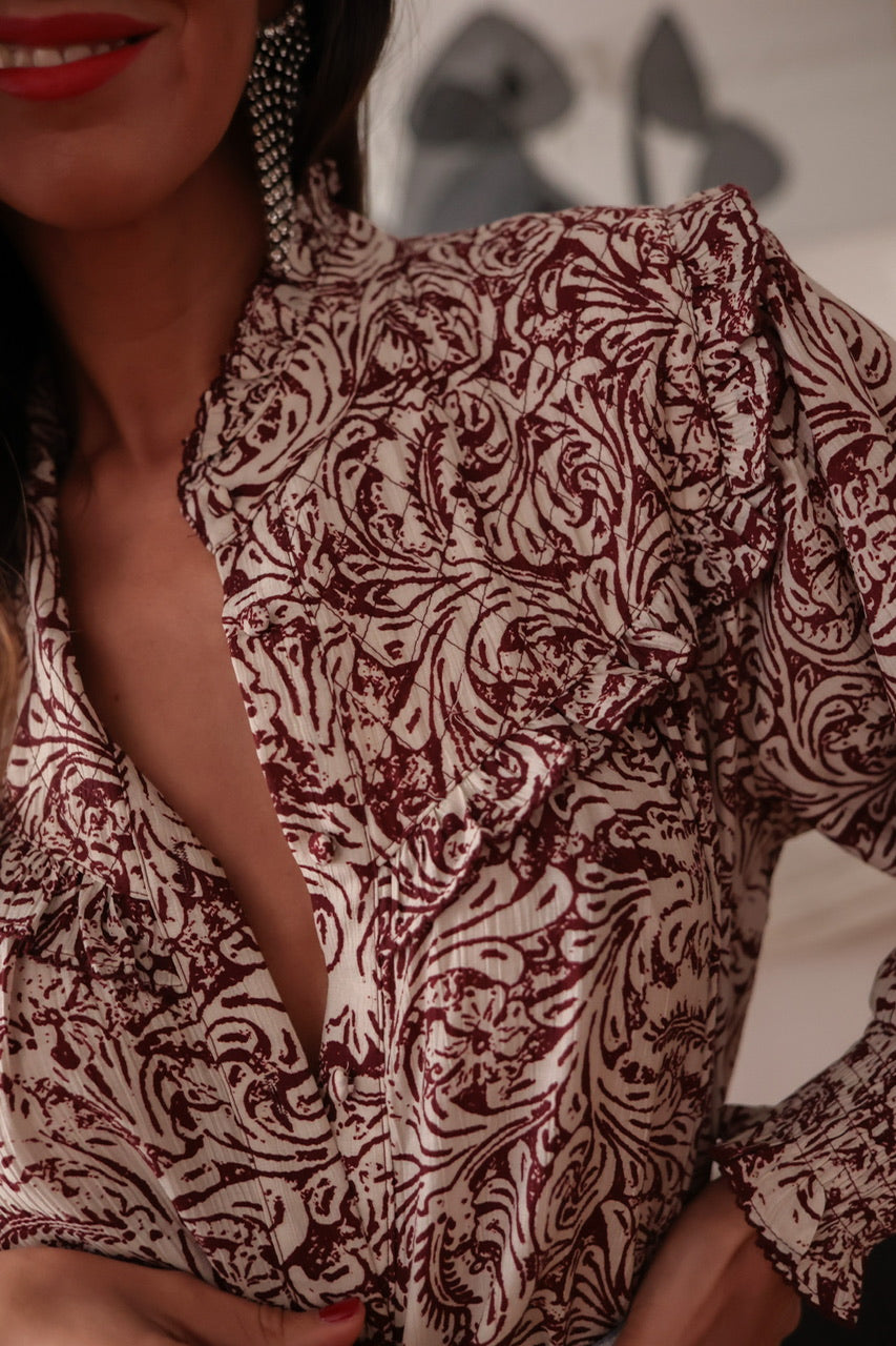 Blouse Tracy bordeaux