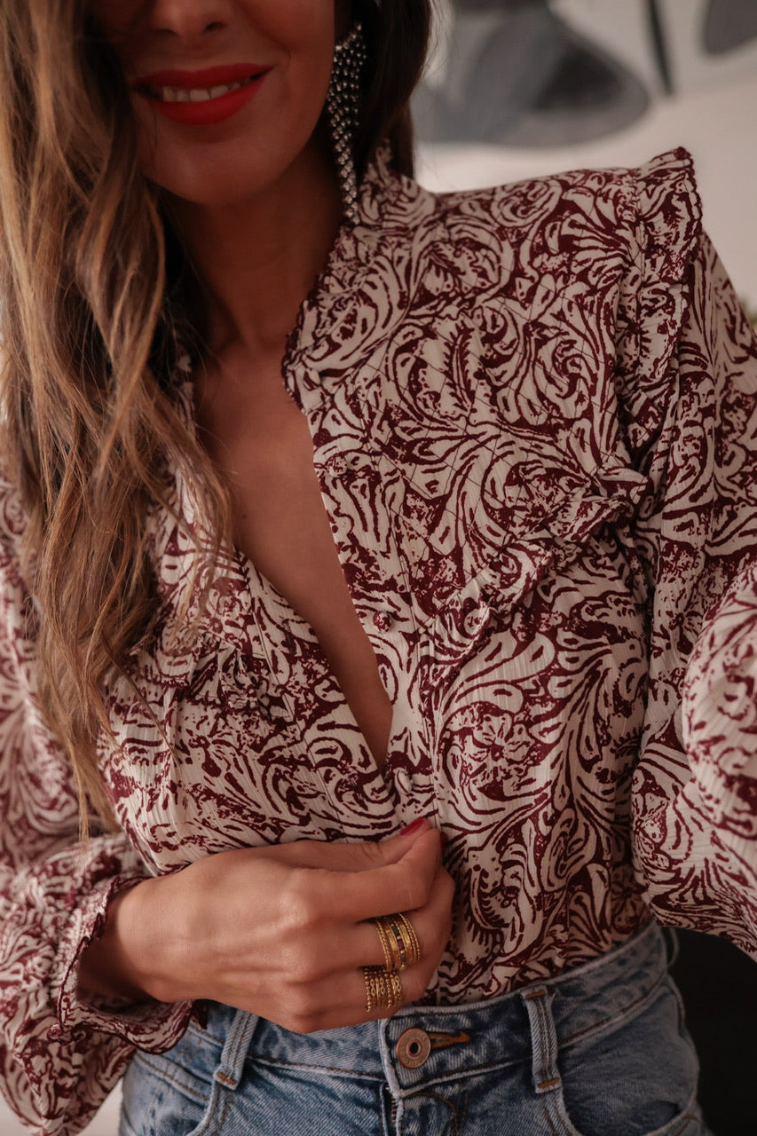 Blouse Tracy bordeaux