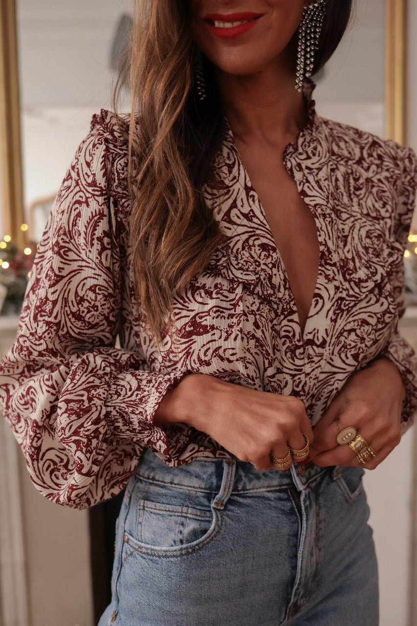 Blouse Tracy bordeaux